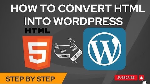 How to convert HTML into Wordpress|| #wordpress #beginers