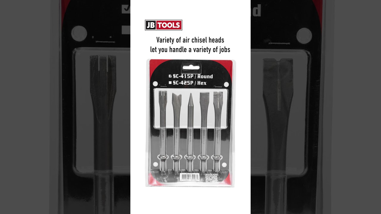 M7 5-PIECE AIR CHISEL BITS WITH .401 PARKER SHANK FOR AIR HAMMERS (SC-415P)