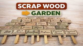 DIY Cedar Plant Markers with Laser Engraving | Garden Labels from Scrap Wood