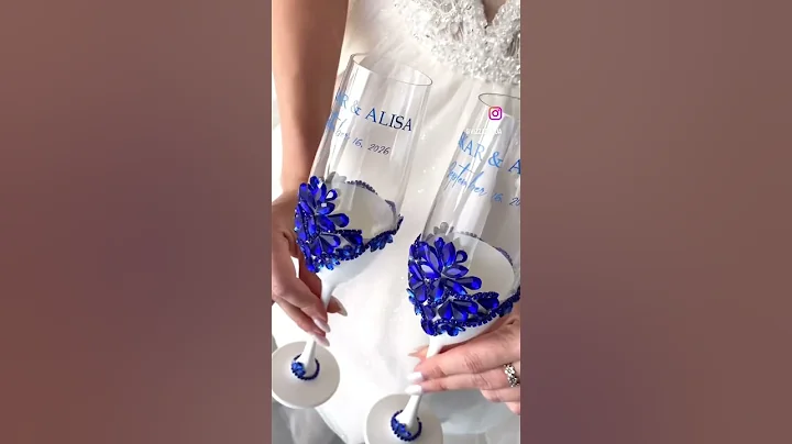 Wedding glasses Set of 2💙💫