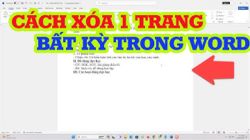 Cách xóa 1 trang trong word một cách dễ dàng