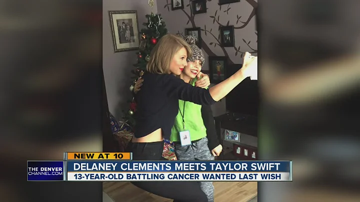 13-year-old cancer patient Delaney Clements meets ...