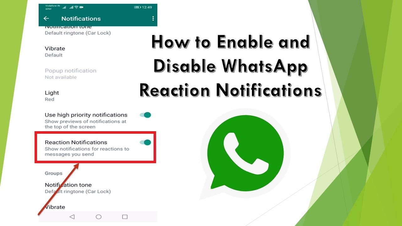 How to Enable and Disable WhatsApp Reaction Notifications