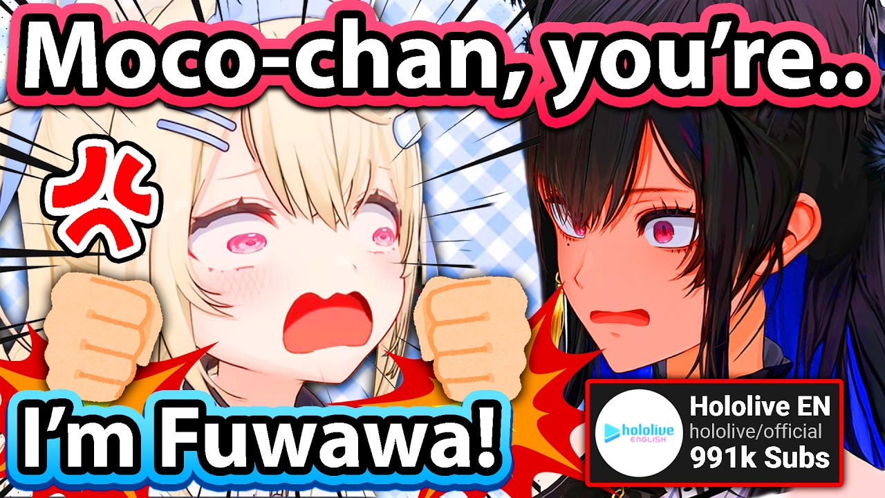 Nerissa accidentally mistook Fuwawa as Mococo on the Official Channel 【Hololive】