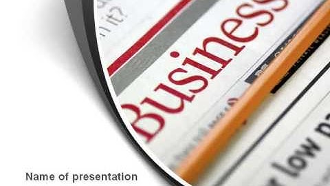 Business Newspaper PowerPoint Template by PoweredTemplate.com