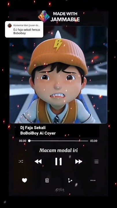 Lirik Lagu Dj Faja Sekali Cover Boboiboy 🤓😱 #djfajasekali #fajasekali #boboiboyaicover  #boboiboy