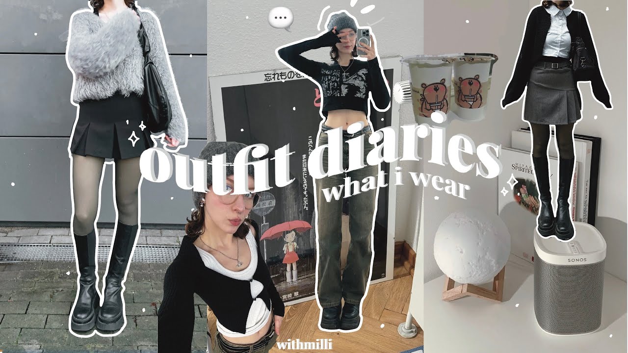 ootd vlog: what i wear in a week⋆𐙚₊˚⊹♡ pinterest/acubi, student life ...