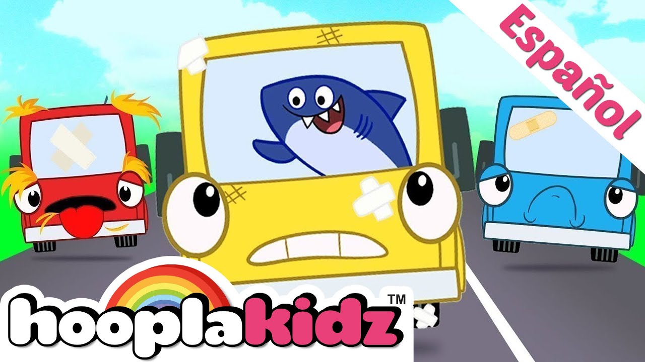 Cinco Autobuses en la Carretera - Canciones Infantiles | HooplaKidz en ...