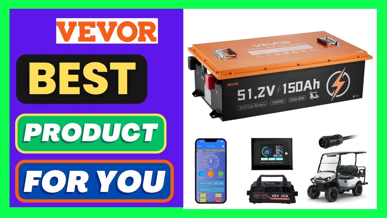 VEVOR 48V (51.2V) 150AH Lithium Golf Cart Battery