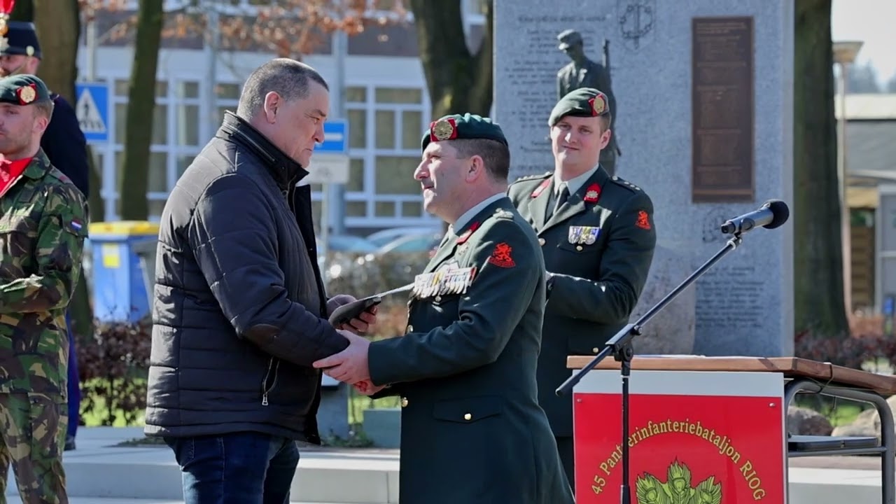 45 PIB Video impressie van de commando overdracht 45 Pantserinfanteriebataljon RIOG