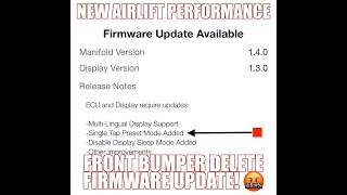 AirLift Performance Firmware Update | ONE Potentially FATAL FLAW | August 2020 screenshot 4
