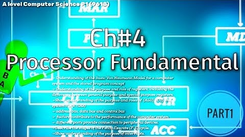 A level Computer Science P1(9618)||Ch#4 Processor Fundamentals|| Part1||@wbaatz