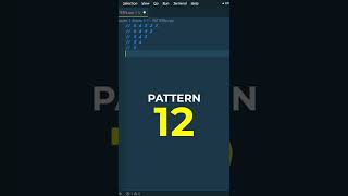 Pattern-12||Reverse NUMBER TRIANGLE pattern in C++ programming #shorts