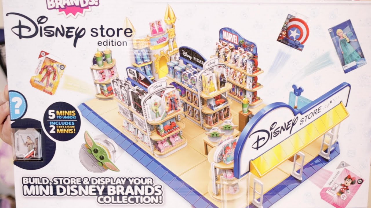 Disney Store Mini Brands Toy Store Playset with 2 Exclusive Minis by ZURU