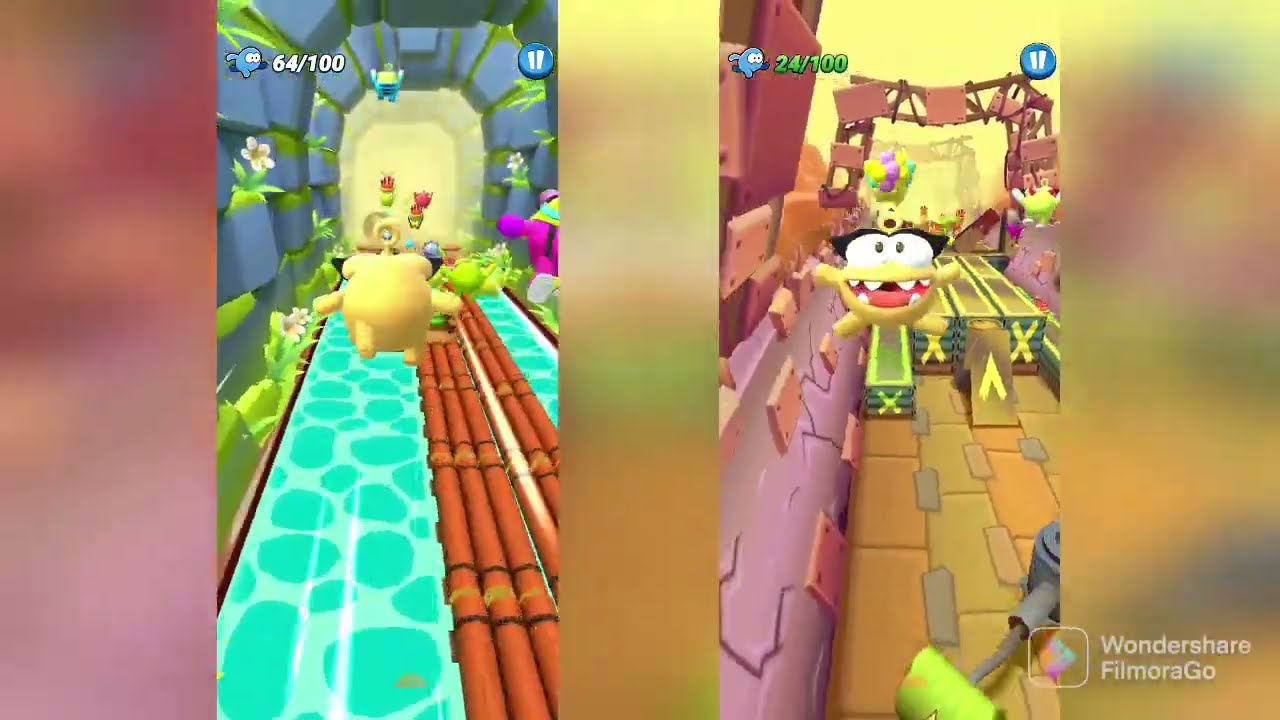 Reverse Om Nom: Run! vs. Om Nom: Run!