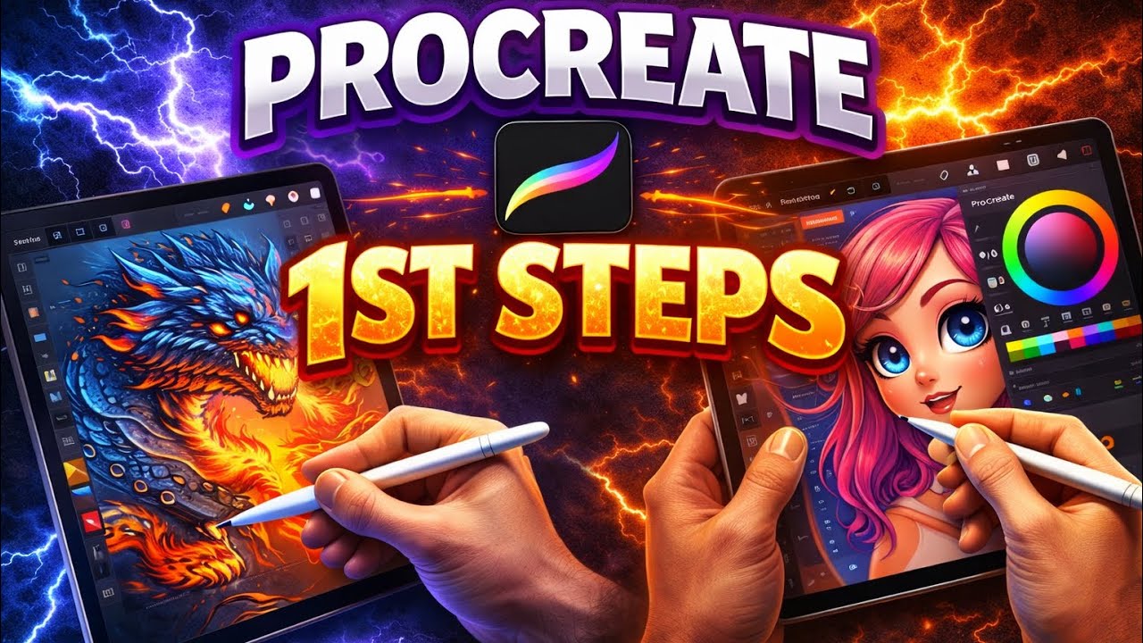 First steps on Procreate - tutorial for beginners 