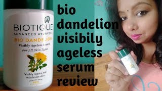 Boutique bio dandelion visibily ageless serum  honest review