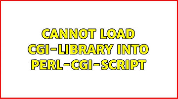 Ubuntu: Cannot load cgi-library into perl-cgi-script