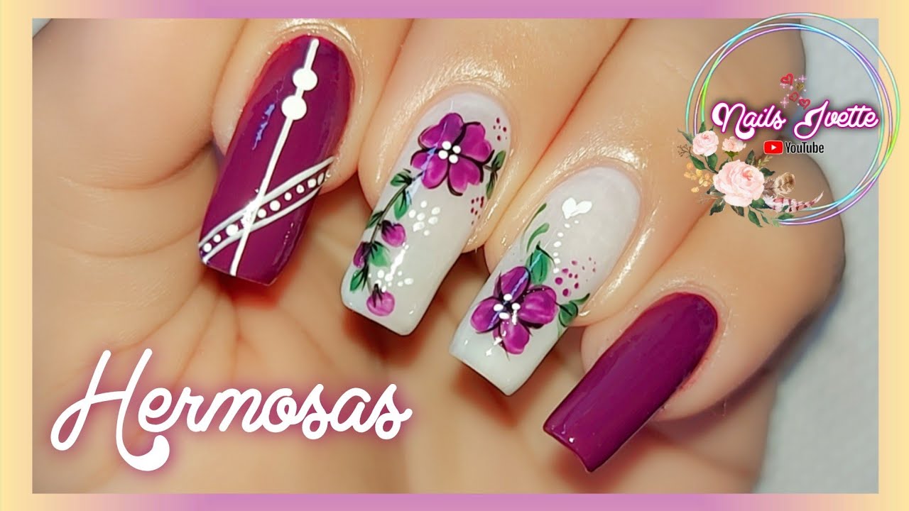 Aprender acerca 40+ imagen uñas color uva decoradas