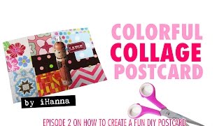 How to make a Postcard Collage (no 2): colorful & fun