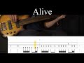 Alive (Pearl Jam) - Bass Cover (With Tabs) by Leo Düzey