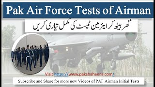 PAF Online Test Practice 2026 | Aerotech, Security, MTD, & Medical Assistant Preparation