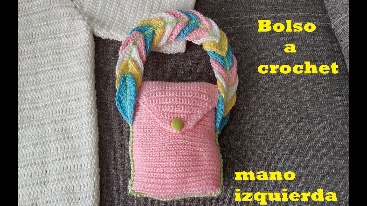 monedero a crochet - paso a paso - tutorial para zurdos como tejer un chaleco