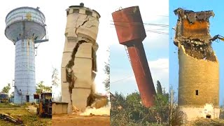 Old Water Tower Demolition And Water Tank Compilation #Water Tower #Interesting Part #08