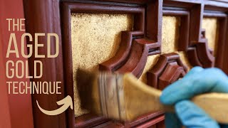 How I Created this Burnt Red Aged Gold Dresser ~ Furniture Makeover