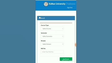 Kolhan University semester 1 result