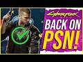 Sony RELISTS Cyberpunk 2077 After 180+ Days Off The PSN Store & Patch 1.23!