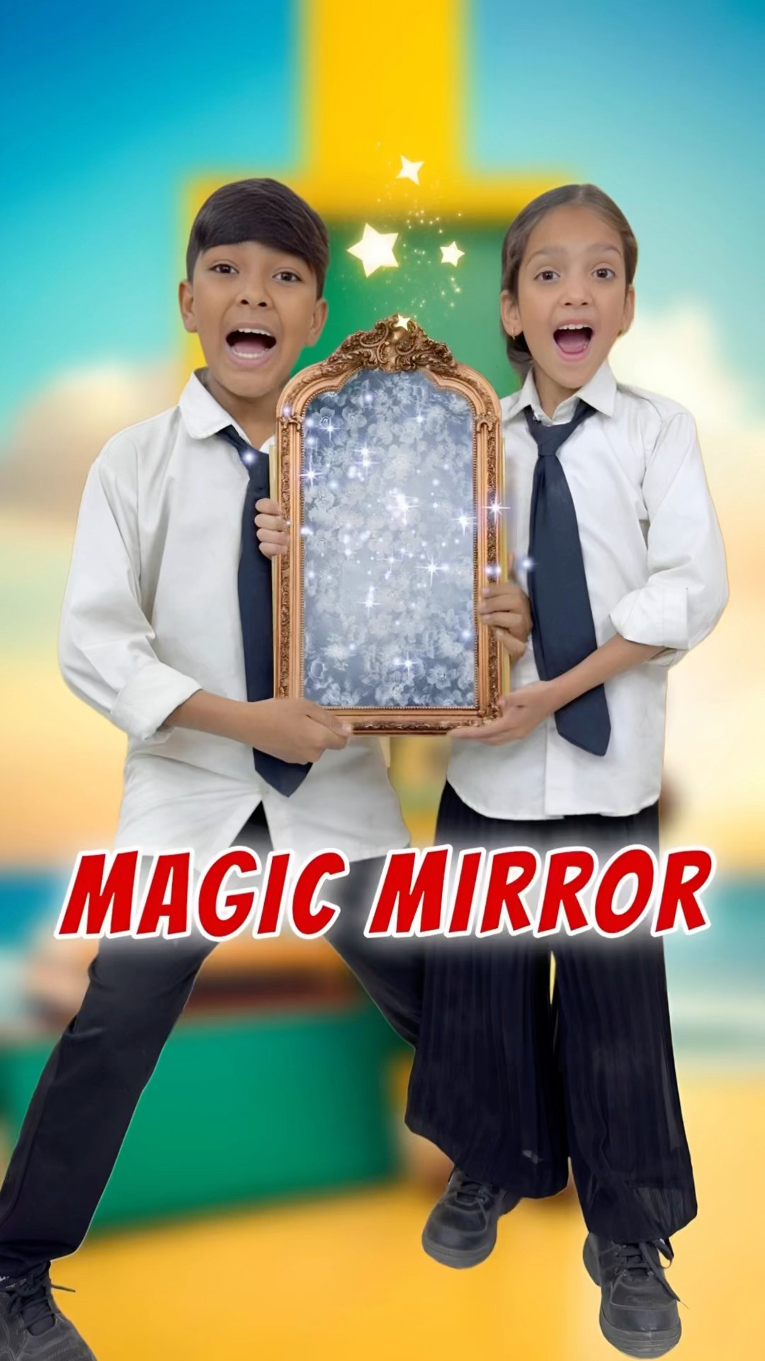 Magic Mirror ?? #comedy #jagga #funny #aaganwadikebacche #magic #dhonisir #shorts #trending