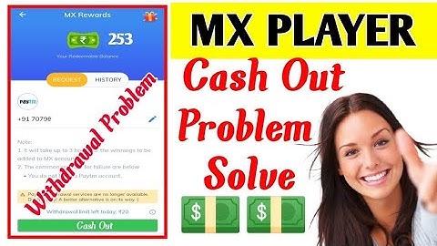 Mx player withdrawal problem today Mx player cashout problem !!#sonu Tech