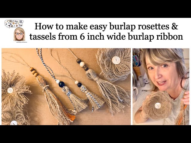 Super Easy Burlap Flowers DIY · Just That Perfect Piece