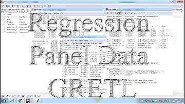 Regression Panel Data GRETL