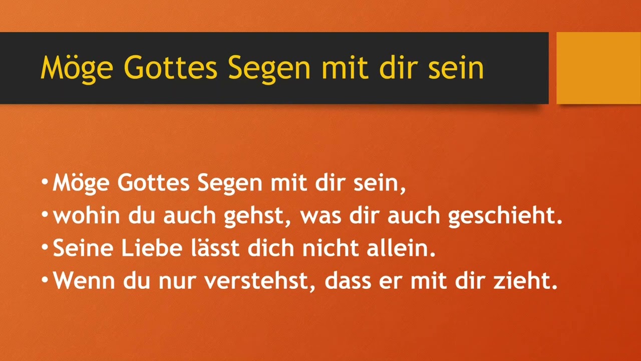 Der Segen [The Blessing] Liedtext – JUXK