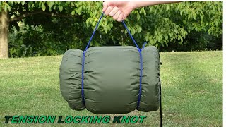 DIY Carrying Handle System to Tie up a Sleeping Bag  Bed Rolls  Tarp  Bushcraft Wilderness Tips