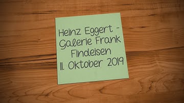 Lesung mit Heinz Eggert - Galerie Frank Findeisen