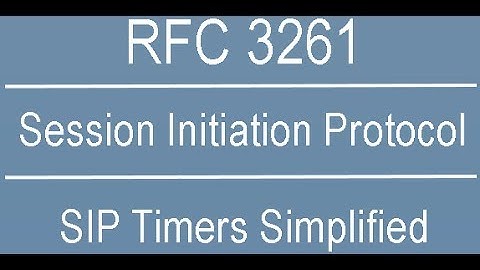 Session Initiation Protocol - RFC 3261 Timers Simplified