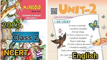 NCERT|I am Lucky Poem|Class 2 English(Unit 2)#marigold #english