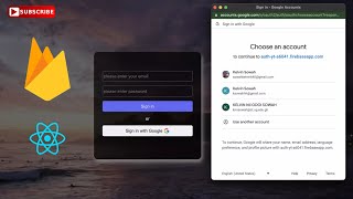 How to add Google AUTHENTICATION with FIREBASE in REACT for BEGINNERS 🚀🚀