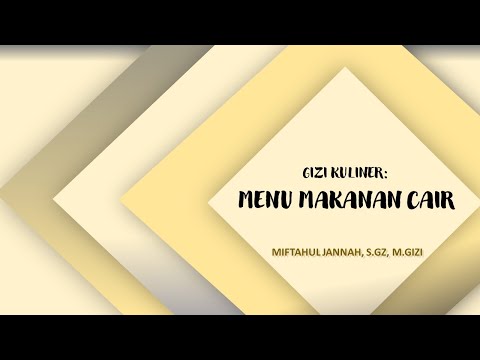 Gizi Kuliner : Menu Makanan Cair