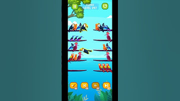 Bird sort color puzzle level 298 gameplay walkthrough solution Android gameplay #short #game