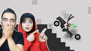 Çöp Adam İle Merdi̇venlerden Uçtuk Stickman Dismounting