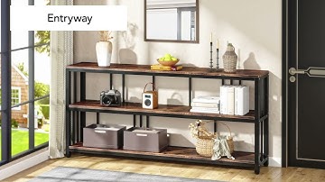 Tribesigns Console Table, 70.9" Sofa Table, 3 Tiers Narrow Long Sofa Table CJ165