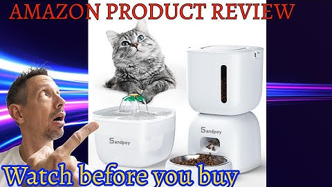 SandPoy Auomatic cat feeder with water fountain Unboxing and review | how to automatic pet feeder