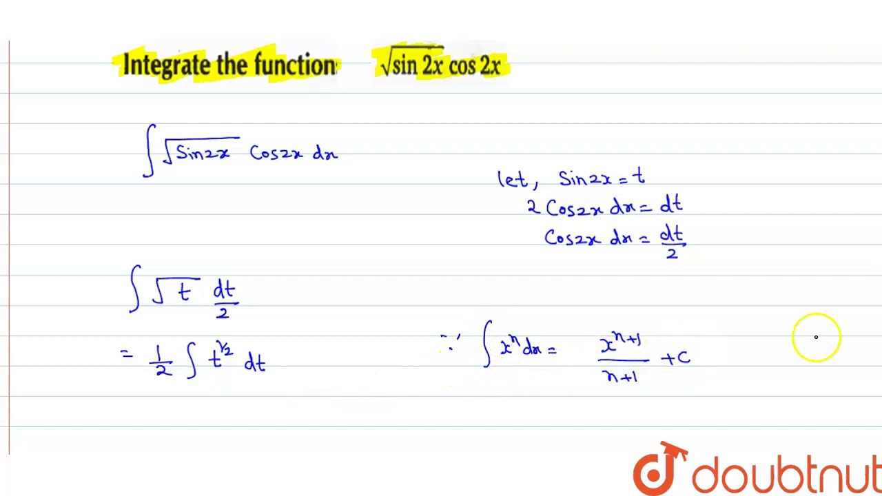 ` sqrt(sin 2x) cos 2x` YouTube