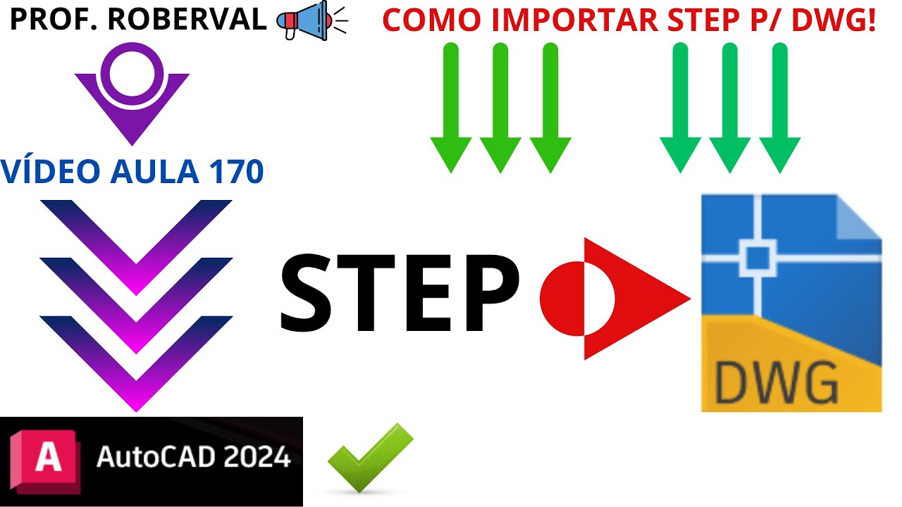 Aula 170 Como Importar Arquivo STEP Para O AutoCAD 2024 YouTube Aula 170 como importar arquivo step para o autocad 2024 youtube