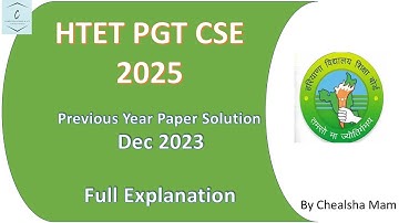 HTET PGT Computer Dec 2023 Solved Question Paper | HTET Computer PYQs |HTET CSE Previous year Paper