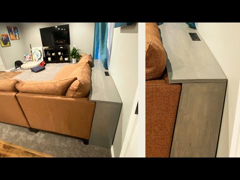 Building A Behind The Couch Table With An Integrated Power Outlet